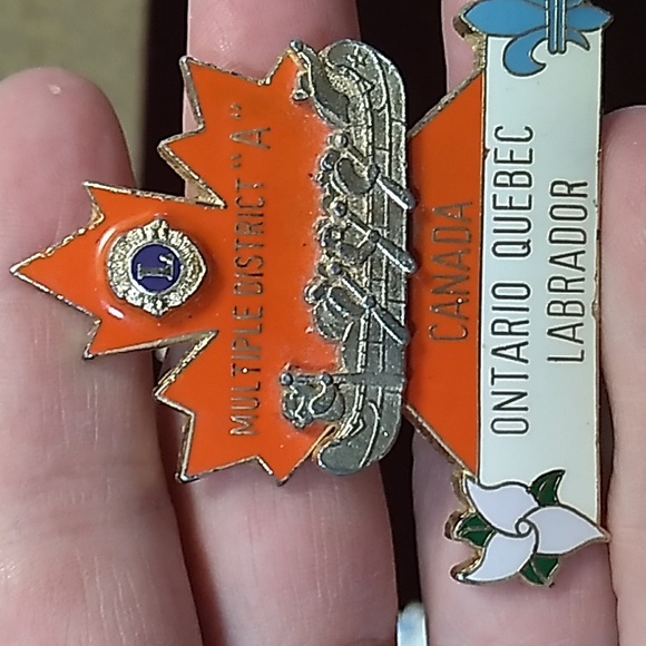 Rare Vintage Lions Club Pins, Dog, Deer, Loon, Voyager Canoe, Squirrel, Maple 🍁 - Picture 7 of 8
